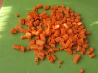 Clean and wash carrots and potatoes. Cut into...