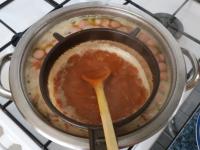 ... and strain into the soup. Overcook ......