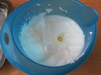Beat the egg whites until they are foamy....