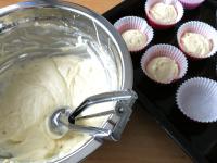 Pour two-thirds of the dough into paper baskets,...