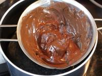 Melt the chocolate in a steam bath....