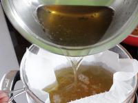 Strain the finished broth through a paper...