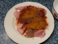 Add spices, mix, ......