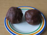 Divide the dough into two halves and let it rest...