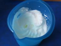 Beat the egg whites until they are foamy....