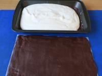 Pour the cream curd filling on the dough in a...