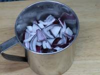 Clean and cut the onion coarsely (you can use...