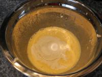 Add the wirtten ingredients to the yolks....