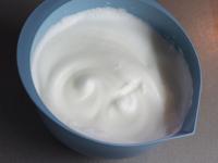 Beat the egg whites until they are foamy....