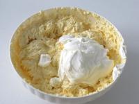 .. and whipped cream and whip till tough....