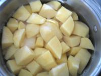 Clean the potatoes, add water about centimetre...