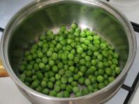 Bring peas to boil and simmer for 1-2 minutes...