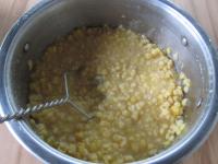 Mash the boiled peas....