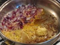 ... and pressed garlic. Fry for a while....