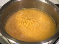 Sort the peas out, wash the peas several times and...
