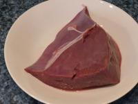 Wash the liver and remove the upper and lower...
