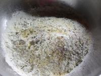 Mix flour, baking powder, salt, dried garlic and...