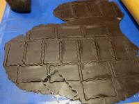 Cut biscuits with a bigger mould out ......
