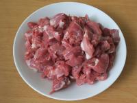 Wash the veal or beef and cut it into cubes....