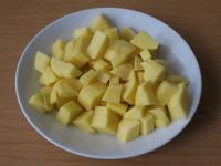 Peel potatoes and cut them into small cubes....