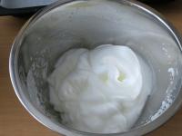 Beat the egg whites until they are foamy....