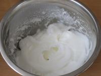 Beat the egg whites until they are foamy....