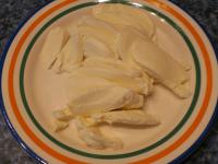 Cut the cheese into slices....