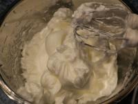 Beat the egg whites until they are foamy....