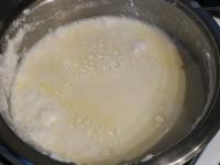 Pour into the milk in which you have cooked egg...