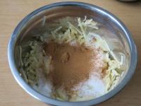 Add lemon juice and mix. Add sugar, cinnamon, ......