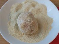 ... and in breadcrumbs. It is good to coat the...