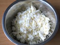 Finely crush or grate the cheese....