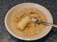 ... mash a banana into them, which will sweeten...