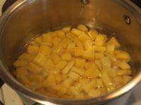 Brush potatoes, cut into a smaller cubes and put...