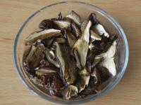 Wash the mushrooms and soak them in water....