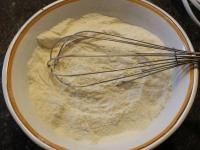 Mix the flour with the baking powder....
