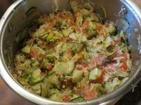 Pour the pickle into the salad and mix. You can...