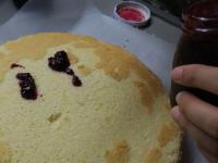 Mix the sour cherry jam with a little water so...