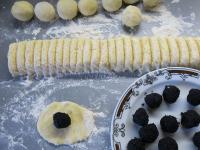 Create a pancake from each piece of dough, put a...