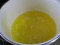 Pour melted butter....