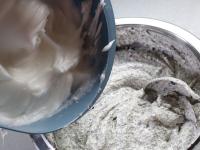 Whip the egg whites, which you gently whisk into...