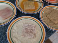 Cover fillet cubes in flour, egg and breadcrumbs....