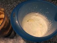 Whip whipping cream into firm peaks....