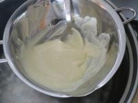 Melt the chocolate in a steam bath....