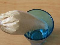 Put the peanut filling in a pastry bag....