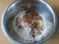 Mix flour, baking powder and spices....