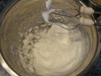 Beat the egg whites until they are foamy....