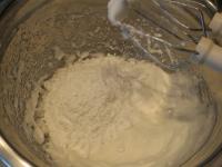 Add sugar into the egg whites snow ......