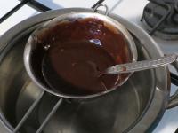 Prepare a chocolate icing from cream, which you...