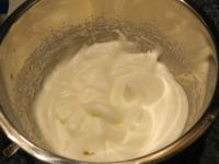 Beat the egg whites until they are foamy....